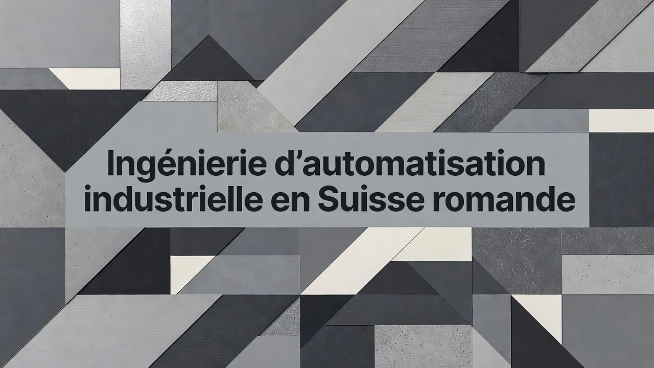 Professional header image for industry analysis: Ingénierie d'automatisation industrielle en Suisse romande